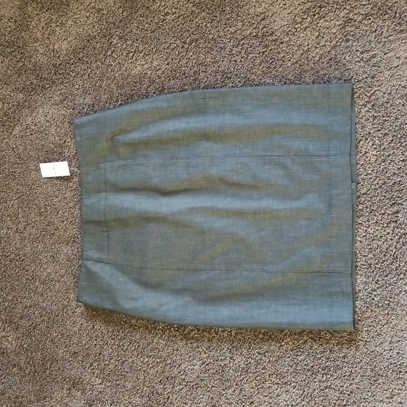 Jupe Crayon Ann Taylor Loft, Taille 6, Grise, Longueur Sous Le Genou